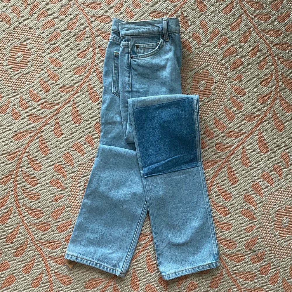Reformation size 24 jeans. Cynthia Patch High Rise Straight